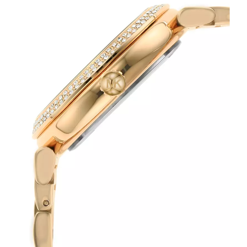 Michael Kors Abbey Three-Hand Analog White Dial Gold Steel Strap Watch for Women - MK4615 Buy Now By Michael Kors