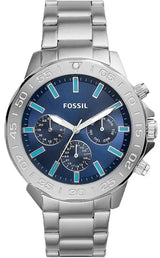Fossil Bannon Multifunction Blue Dial Silver Steel Strap Watch for Men - BQ2503 Buy Now By Fossil