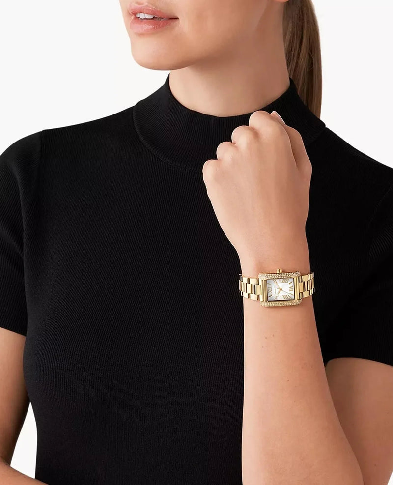 Michael Kors Emery Three-Hand Crystals Silver Dial Gold Steel Strap Watch for Women - MK4643 Buy Now By Michael Kors
