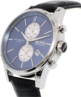 Hugo Boss Jet Blue Dial Black Leather Strap Watch for Men - 1513283 Buy Now By Hugo Boss