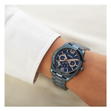 Fossil Perfect Boyfriend Multifunction Blue Dial Blue Steel Strap Watch for Women - ES4093 Buy Now By Fossil