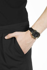Gucci GG2570 Black Dial Black Leather Strap Watch For Men - YA142310 Buy Now By Gucci