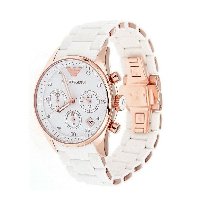 Emporio Armani Sportivo White Dial White Rubber Strap Watch For Men - AR5919 Buy Now By Emporio Armani