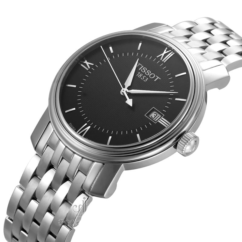 Tissot T Classic Bridgeport Black Dial Silver Steel Strap Watch For Men - T097.410.11.058.00 Buy Now By Tissot