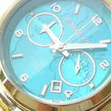Michael Kors Runway Hunger Stop100 Series Blue Dial Gold Steel Strap Watch for Women - MK5815 Buy Now By Michael Kors
