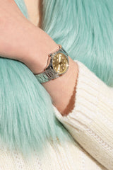 Shop Gucci G Timeless Quartz Gold Dial Silver Steel Strap Watch for Women - YA1265035 in USA