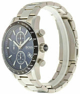 Shop Hugo Boss Rafale Quartz Blue Dial Silver Steel Strap Watch for Men - 1513510 in USA