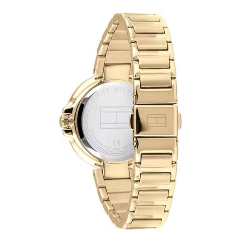Shop Tommy Hilfiger Angela White Dial Gold Steel Strap Watch for Women - 1782128 in USA