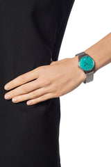 Gucci G-Timeless Turquiose Mother of Pearl Dial Silver Mesh Bracelet Watch For Women - YA1264039 Buy Now By Gucci
