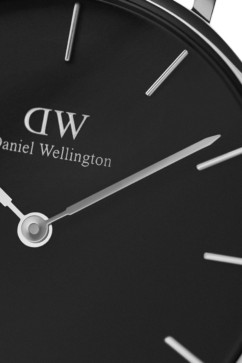 Daniel Wellington Petite Sterling Black Dial Silver Mesh Bracelet Watch For Women - DW00100304 Buy Now By Daniel Wellington
