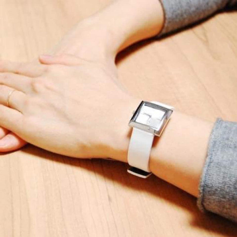 Calvin Klein Mark Silver Dial White Leather Strap Watch for Women - K3R231L6 Buy Now By Calvin Klein