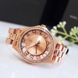 Marc Jacobs Henry Transparent Rose Gold Dial Rose Gold Steel Strap Watch for Women - MBM3339 Buy Now By Marc Jacobs