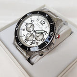 Marc Jacobs Rock Chronograph White Dial Silver Steel Strap Watch for Men - MBM5027 Buy Now By Marc Jacobs
