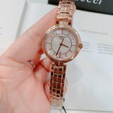 Tissot T Lady Flamingo Mother of Pearl Dial Rose Gold Steel Strap Watch For Women - T094.210.33.111.01 Buy Now By Tissot