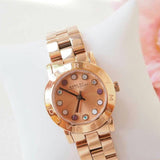Marc Jacobs Amy Rose Gold Dial Rose Gold Steel Strap Watch for Women - MBM3219 Buy Now By Marc Jacobs