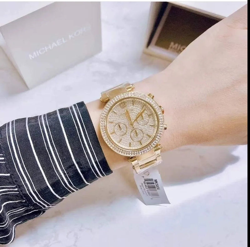 Michael Kors Parker Gold Dial Gold Steel Strap Watch for Women - MK5856 Buy Now By Michael Kors