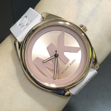 Michael Kors Janelle Three Hand Rose Gold Dial Pink Rubber Strap Watch For Women - MK7139 Buy Now By Michael Kors