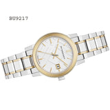 Shop Burberry The City Silver Dial Two Tone Steel Strap Watch for Women - BU9217 in USA