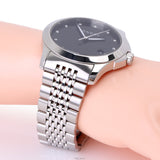 Shop Gucci G Timeless Diamonds Black Dial Silver Steel Strap Watch For Men - YA126405 in USA