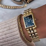 Michael Kors Emery Pave Analog Green Dial Gold Steel Strap Watch for Women - MK4742 Buy Now By Michael Kors