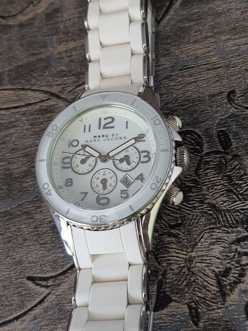 Marc Jacobs Rock White Dial White Silicone Strap Watch for Women - MBM2545 Buy Now By Marc Jacobs