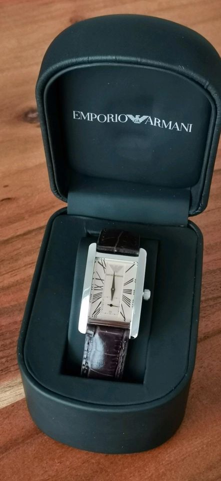Emporio Armani Classic Beige Dial Brown Leather Strap Watch For Women - AR0155 Buy Now By Emporio Armani
