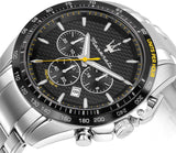 Maserati Traguardo Black Dial Silver Chronograph with Tachymeter Watch For Men - R8873612042 Buy Now By Maserati