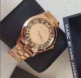 Marc Jacobs Henry Transparent Gold Dial Gold Steel Strap Watch for Women - MBM3206 Buy Now By Marc Jacobs