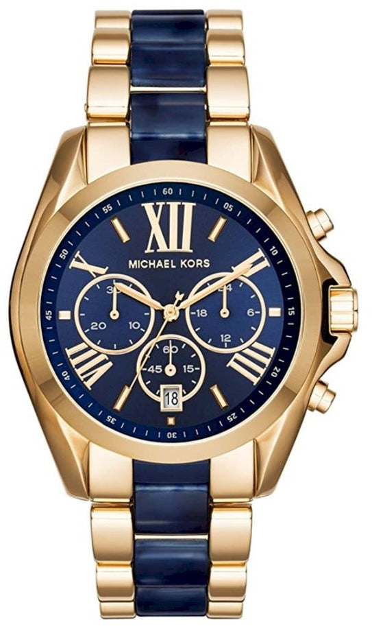 Michael Kors Bradshaw Navy Blue Dial Two Tone Steel Strap Watch for Women - MK6268 Buy Now By Michael Kors