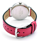 Coach Delancey White Dial Pink Leather Strap Watch for Women - 14502717 Buy Now By Coach