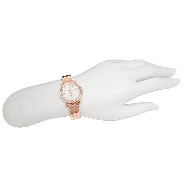 Coach Delancey White Dial Rose Gold Steel Strap Watch for Women - 14502355 Buy Now By Coach
