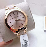 Michael Kors Slim Runway Rose Gold Dial Two Tone Steel Strap Watch for Women - MK4294 Buy Now By Michael Kors