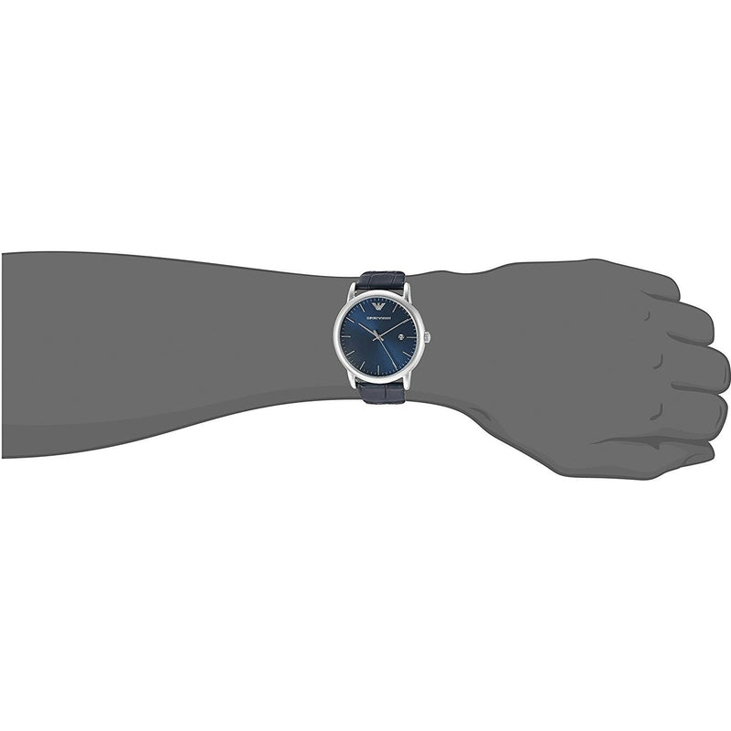 Emporio Armani Dress Quartz Blue Dial Blue Leather Strap Watch For Men - AR2501 Buy Now By Emporio Armani