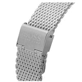 Hugo Boss Admiral Chronograph Green Dial Silver Mesh Bracelet Watch for Men - 1513905