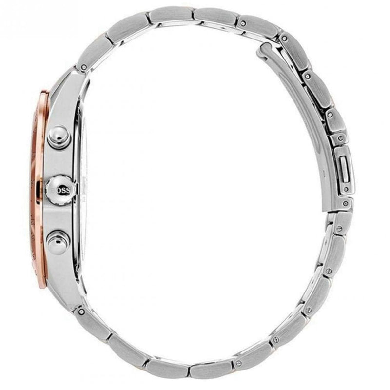 Shop Hugo Boss Talent Black Dial Two Tone Steel Strap Watch for Men - 1513584 in USA