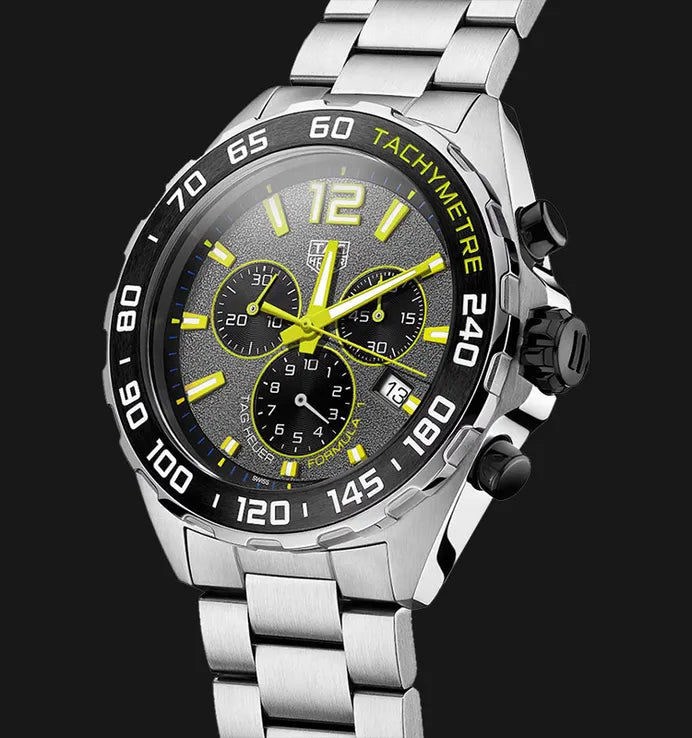 Tag Heuer Formula 1 Chronograph Grey Dial Silver Steel Strap Watch for Men - CAZ101AG.BA0842 Buy Now By Tag Heuer