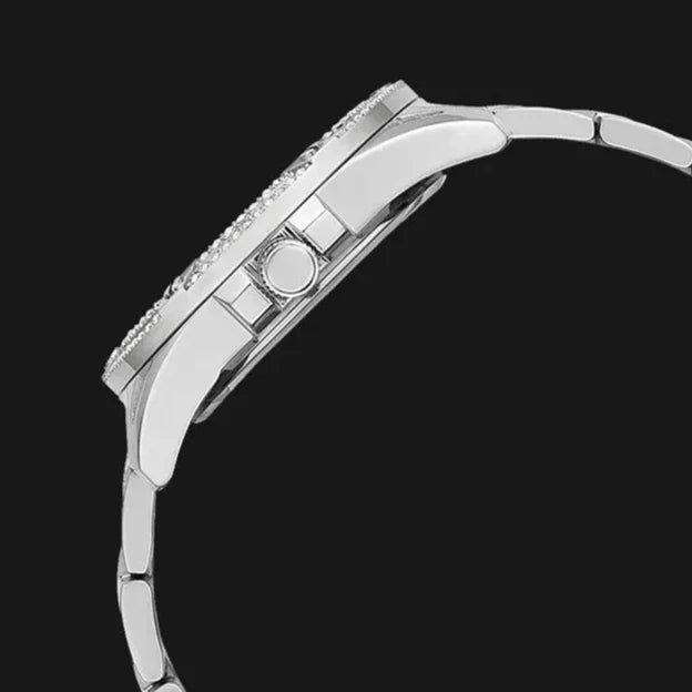 Guess Queen Quartz Silver Dial Silver Steel Strap Watch For Women - GW0464L1 Buy Now By Guess