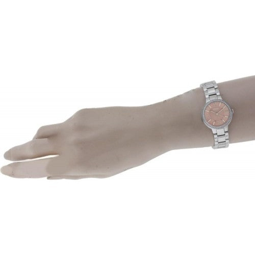 Fossil Virginia Pink Dial Silver Steel Strap Watch for Women - ES3504 Buy Now By Fossil