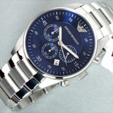 Emporio Armani Sportivo Chronograph Blue Dial Silver Steel Strap Watch For Men - AR5860 Buy Now By Emporio Armani