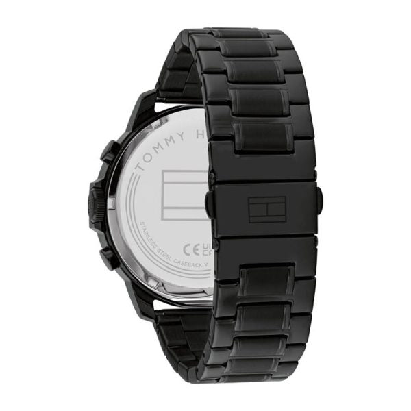 Tommy Hilfiger Classic Chronograph Black Dial Black Steel Strap Watch For Men - 1710494 Buy Now By Tommy Hilfiger