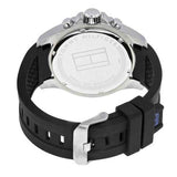 Shop Tommy Hilfiger Sport Multifunction Black Dial Black Rubber Strap Watch for Men - 1791143 in USA