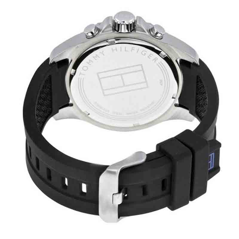 Shop Tommy Hilfiger Sport Multifunction Black Dial Black Rubber Strap Watch for Men - 1791143 in USA
