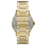 Armani Exchange Hampton Chronograph Gold Dial Gold Steel Strap Watch For Men - AX2415