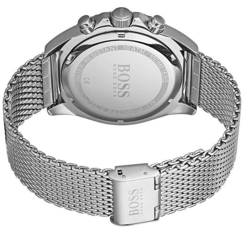 Shop Hugo Boss Ocean Edition Black Dial Silver Mesh Bracelet Watch for Men - 1513701 in USA