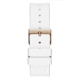 Shop Guess Venus Diamonds White Dial White Rubber Strap Watch for Women - GW0118L4 in USA