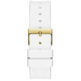 Shop Guess Venus Diamonds White Dial White Rubber Strap Watch for Women - GW0118L5 in USA