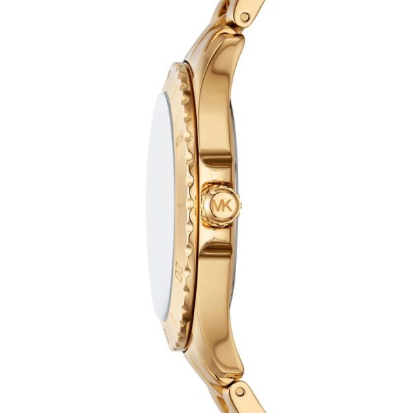 Michael Kors Everest Three-Hand Black Dial Gold Steel Strap Watch For Men - MK9078 Buy Now By Michael Kors