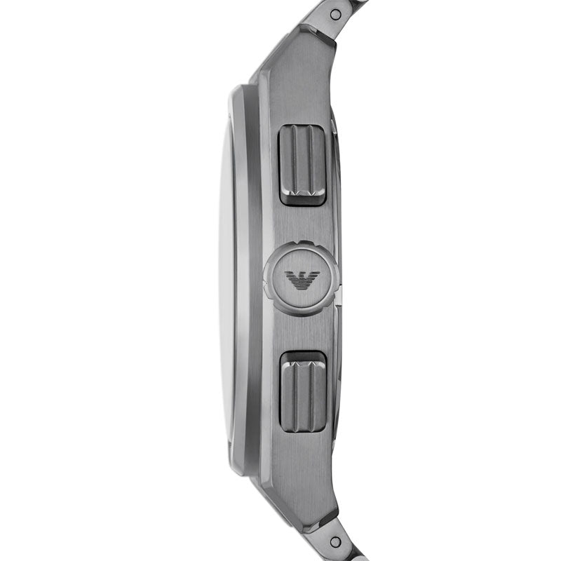Emporio Armani Federico Chronograph Black Dial Silver Steel Strap Watch For Men - AR11560 Buy Now By Emporio Armani