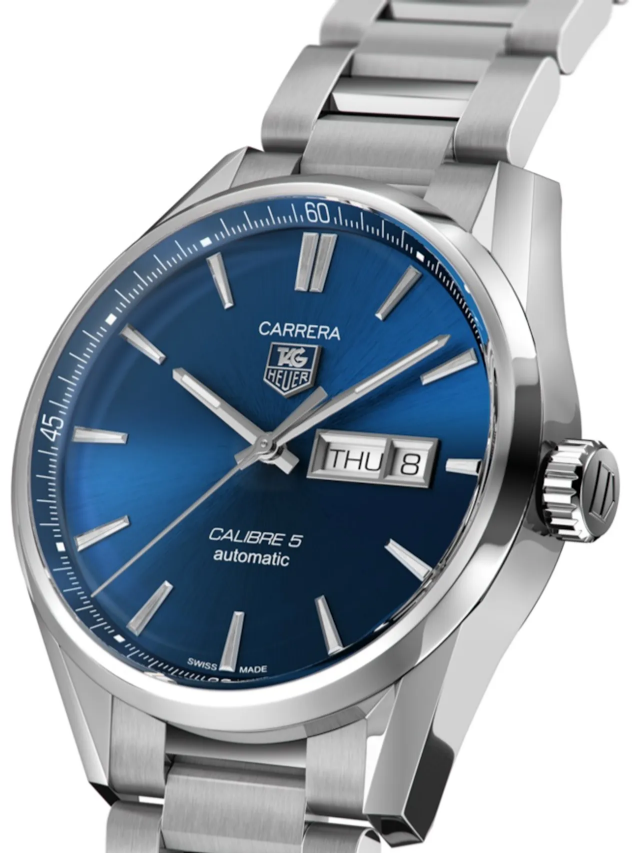 Shop Tag Heuer Carrera Automatic Blue Dial Silver Steel Strap Watch for Men - WAR201E.BA0723 in USA