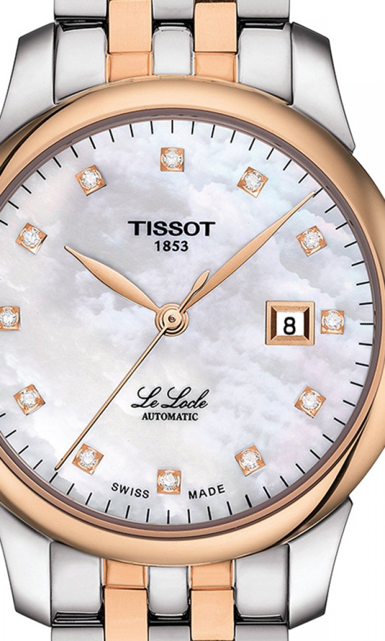 Tissot Le Locle Automatic Lady Mother of Pearl Dial Two Tone Steel Strap Watch For Women - T006.207.22.116.00 Buy Now By Tissot